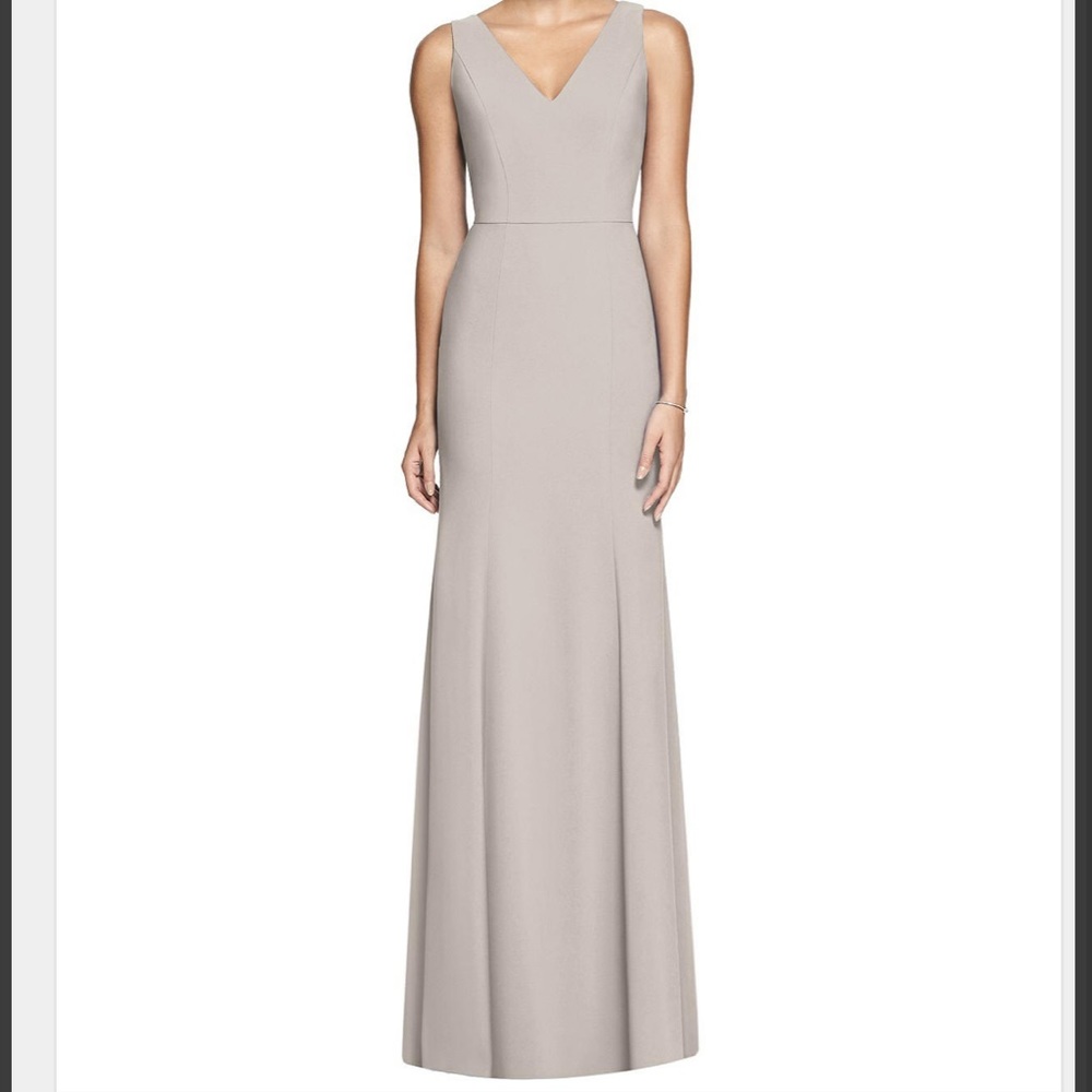 Dessy Group Bridesmaid Dress, Style BB116. Crepe Taupe- Size 4